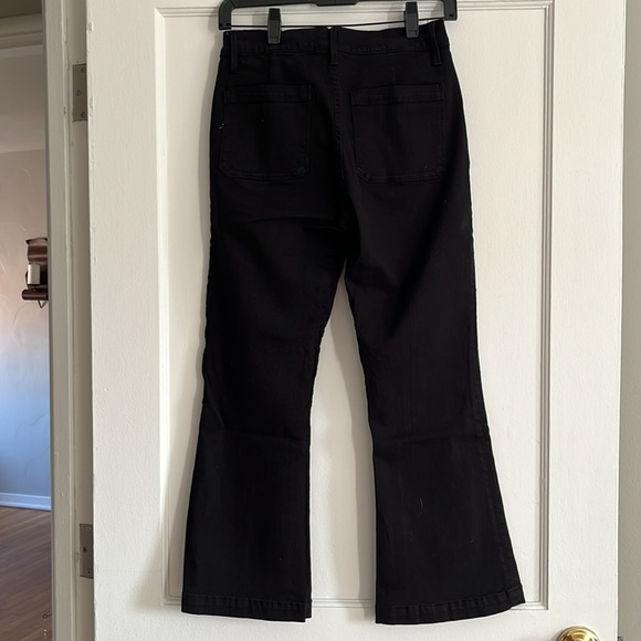 FRAME Le Bardot Crop Flare, Black Noir - 25 - Picture 7 of 8